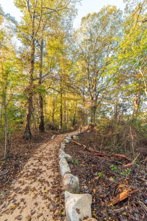 Boulder Lined Walking Trail North Carolina Trail Builder