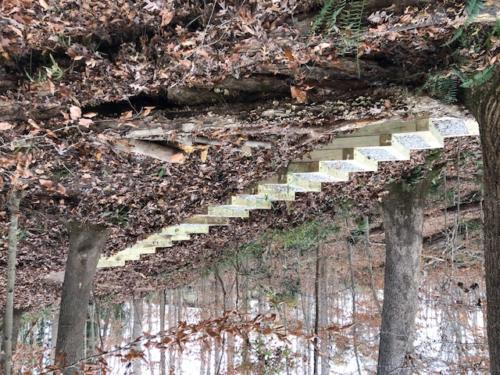 Side View of Trail Steps North Carolina Trail Builder